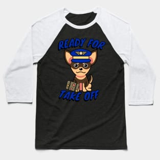 Cute small dog is a pilot Baseball T-Shirt